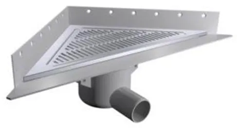 Purus Corner vloerafvoerpakket Ø50 mm horizontale aansluiting