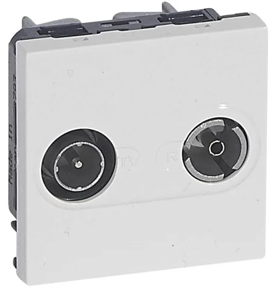Legrand Tv-r stik han/hun 9,52MM hvid
